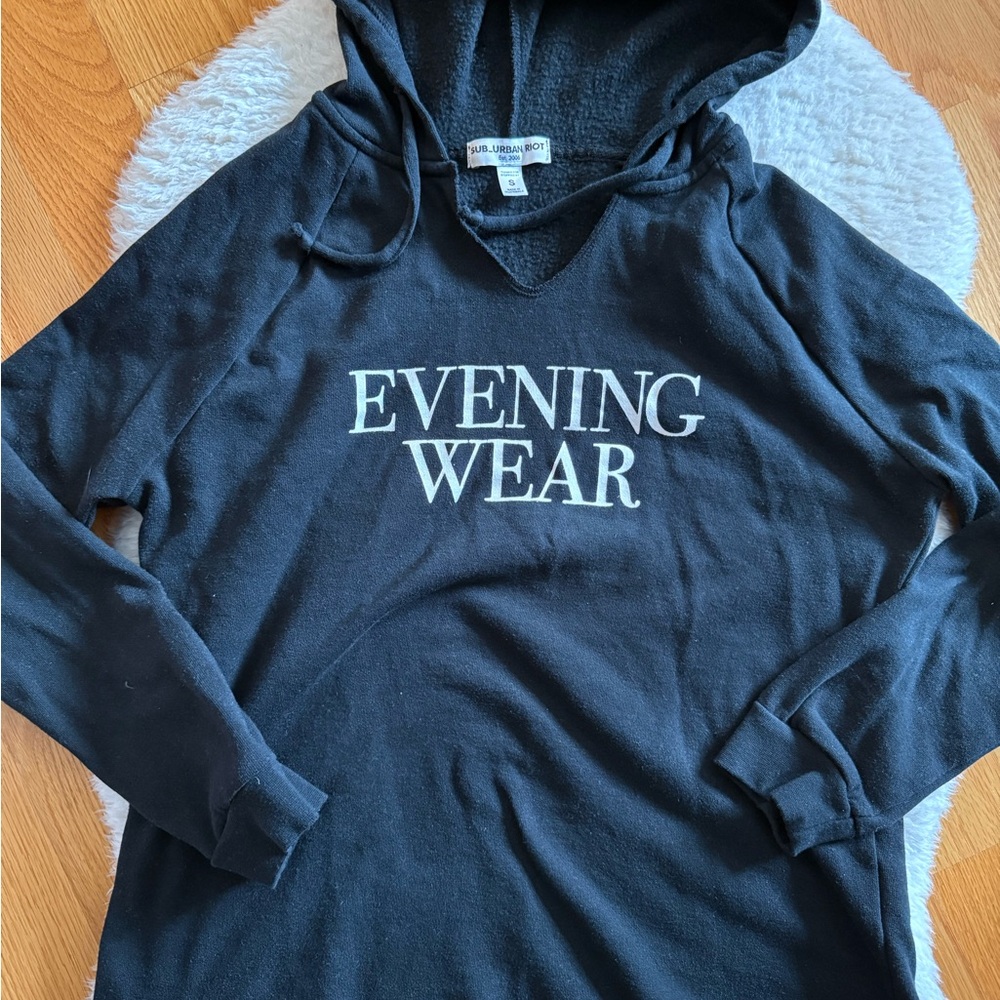Sub_Urban Riot Black “Evening Wear” Hooded Sweatshirt